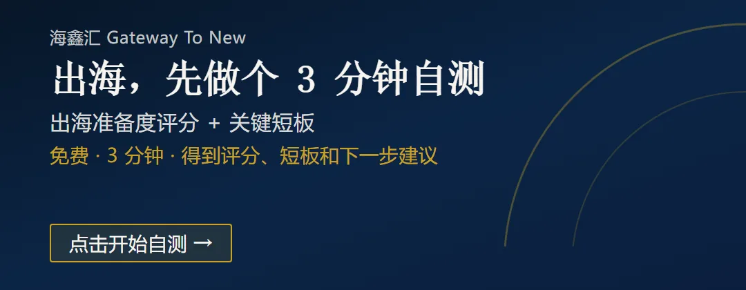 3 分钟出海自测横幅